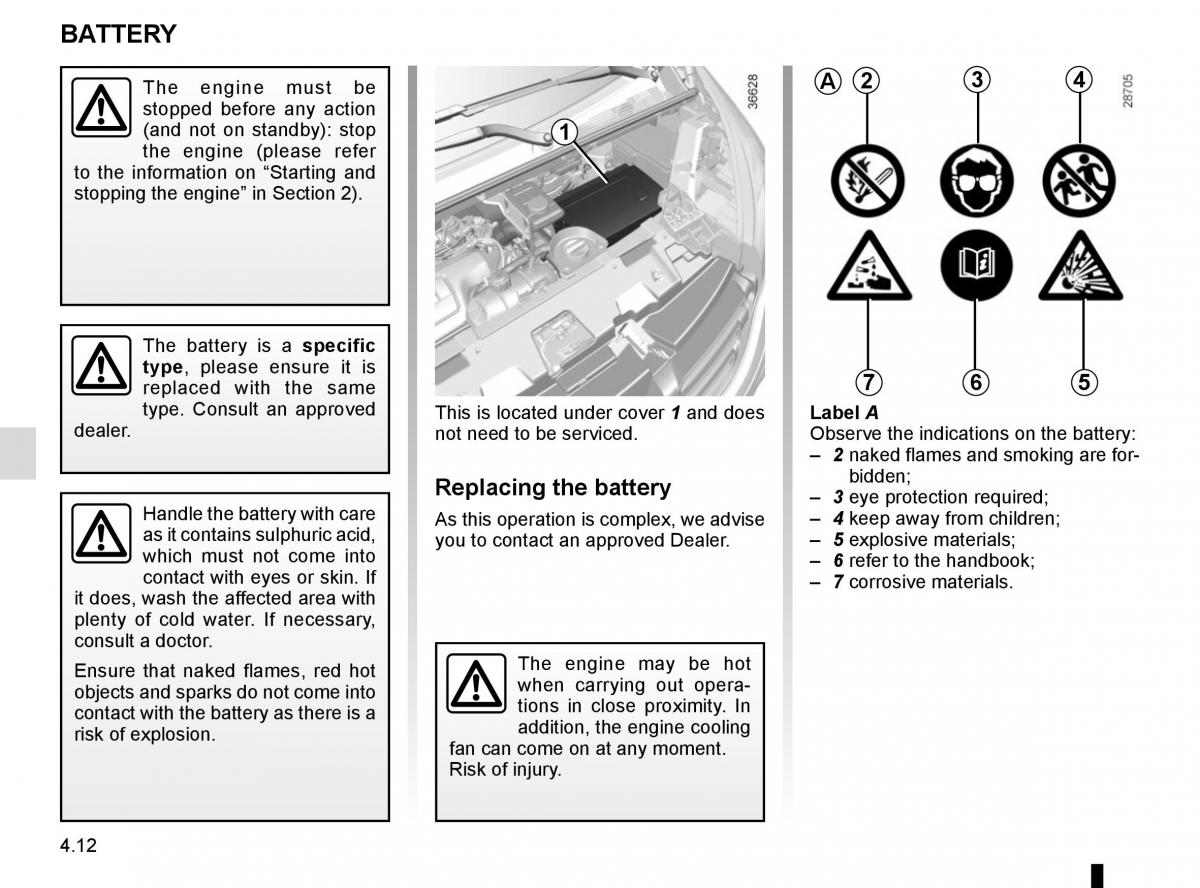 Renault Trafic III 3 owners manual / page 216