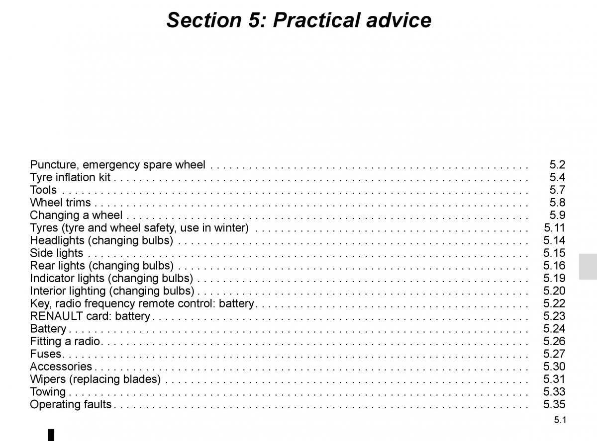 Renault Trafic III 3 owners manual / page 221