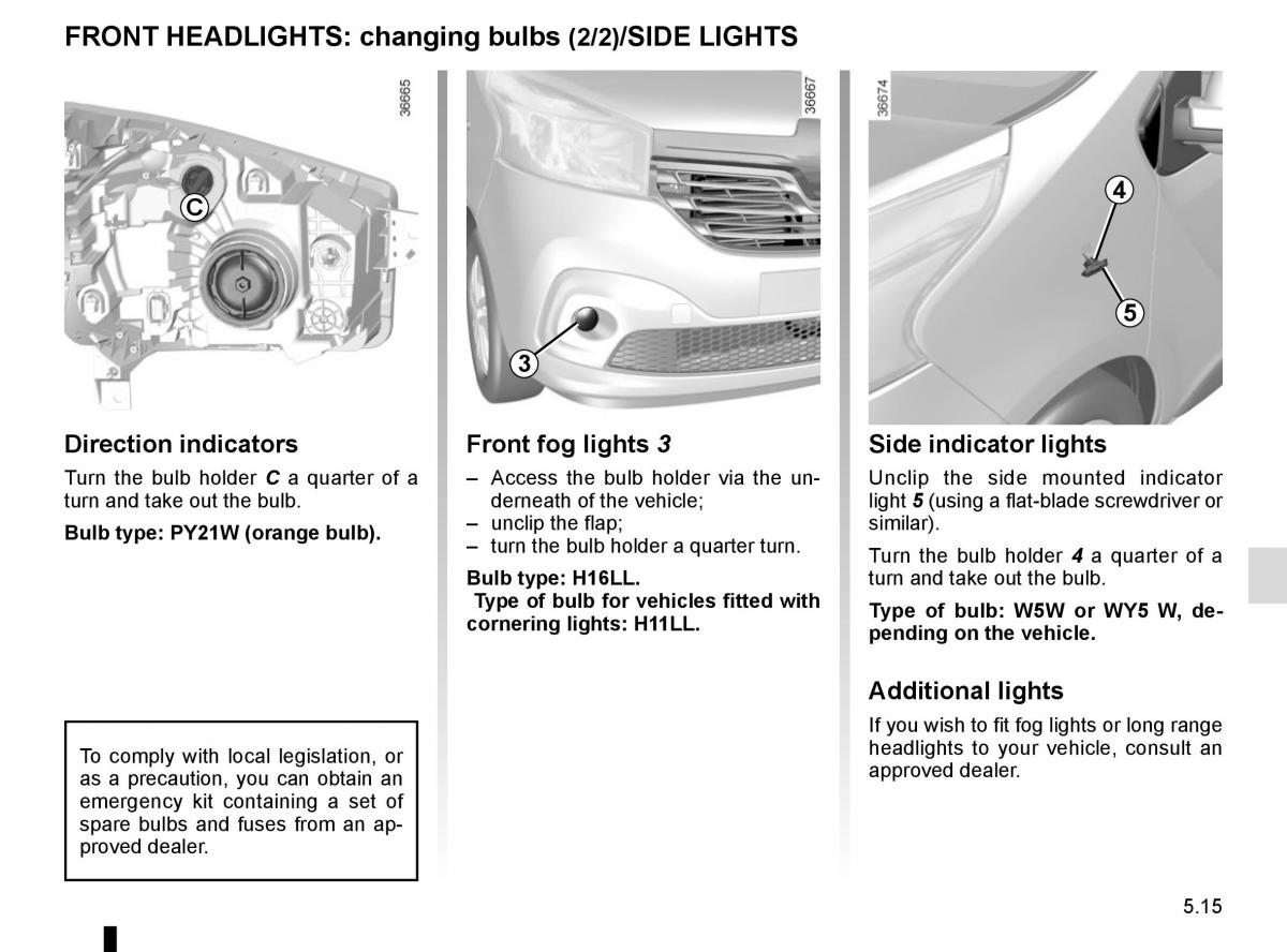 Renault Trafic III 3 owners manual / page 235