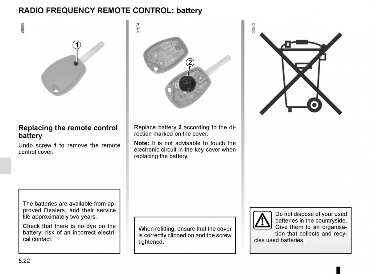 Renault Trafic III 3 owners manual / page 242