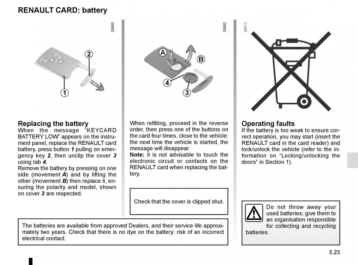 Renault Trafic III 3 owners manual / page 243