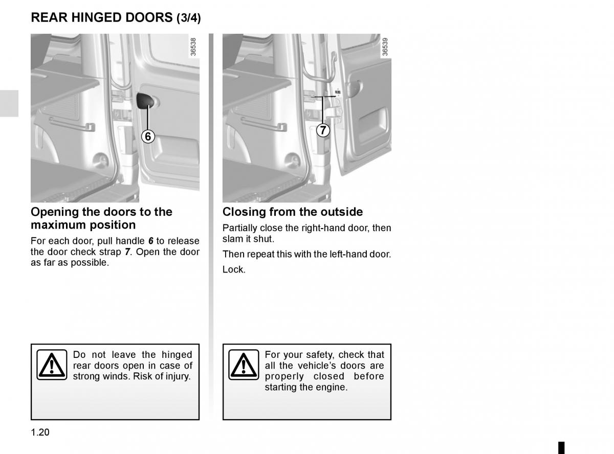 Renault Trafic III 3 owners manual / page 26