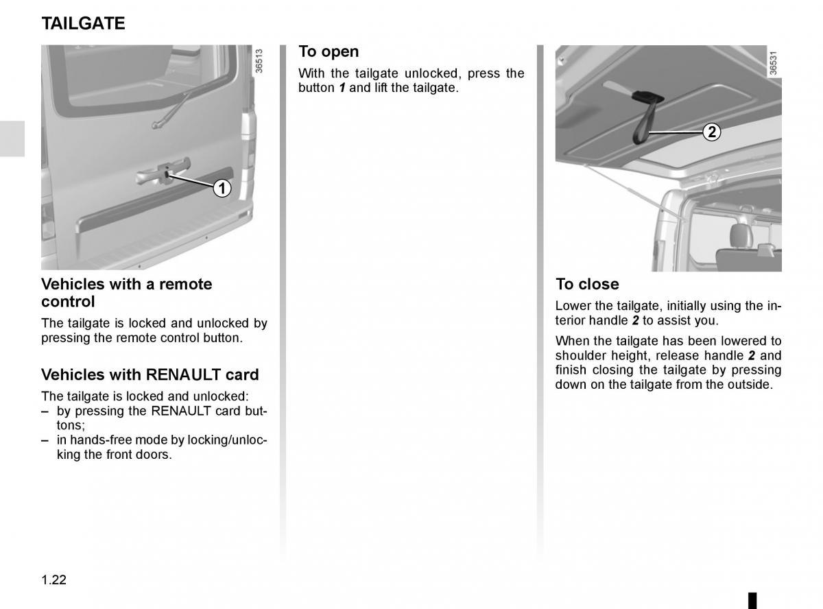 Renault Trafic III 3 owners manual / page 28