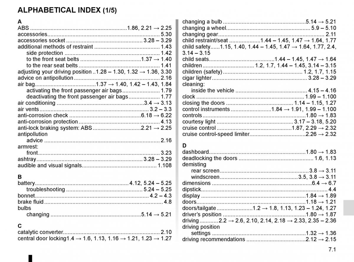 Renault Trafic III 3 owners manual / page 285