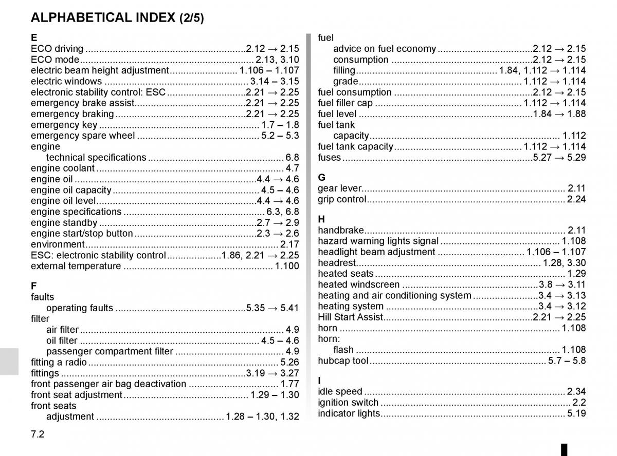 Renault Trafic III 3 owners manual / page 286