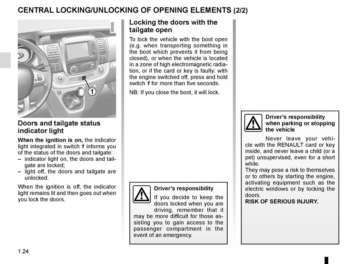 Renault Trafic III 3 owners manual / page 30