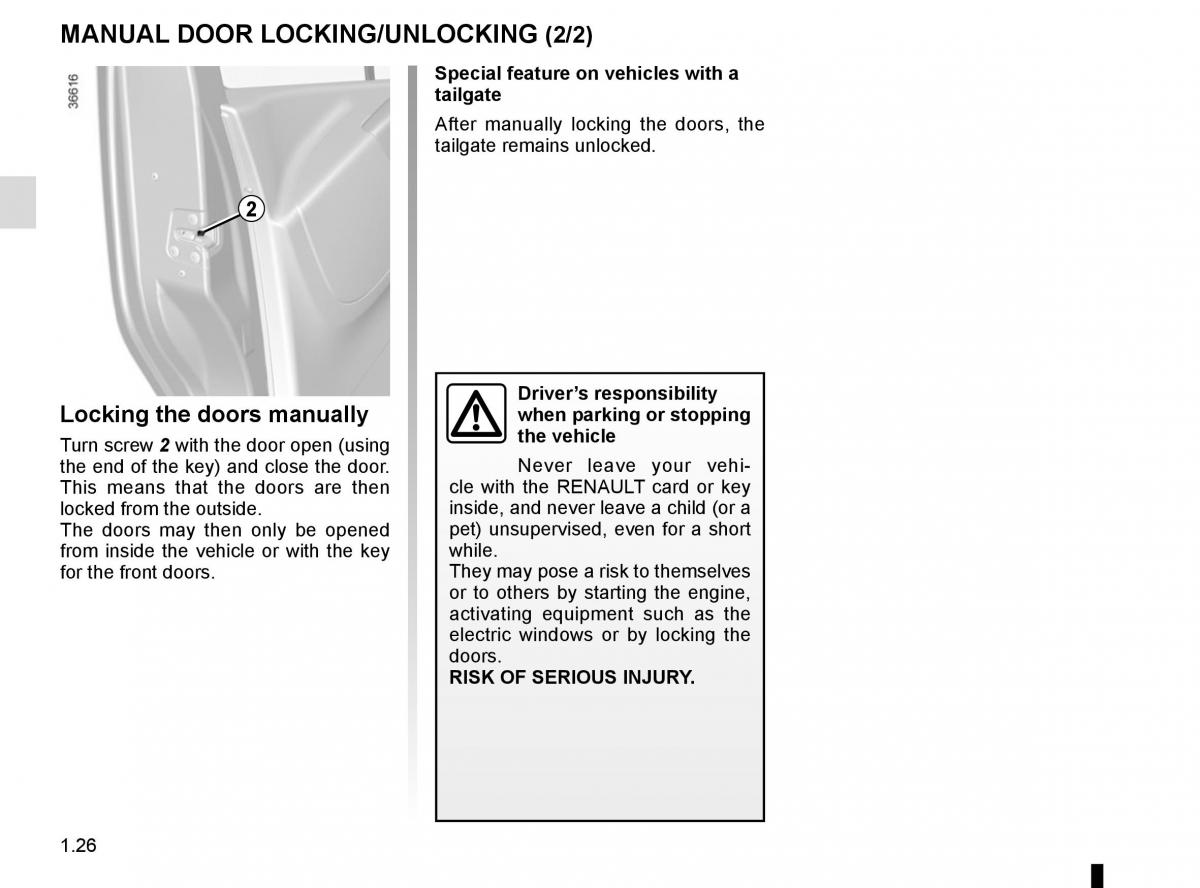 Renault Trafic III 3 owners manual / page 32