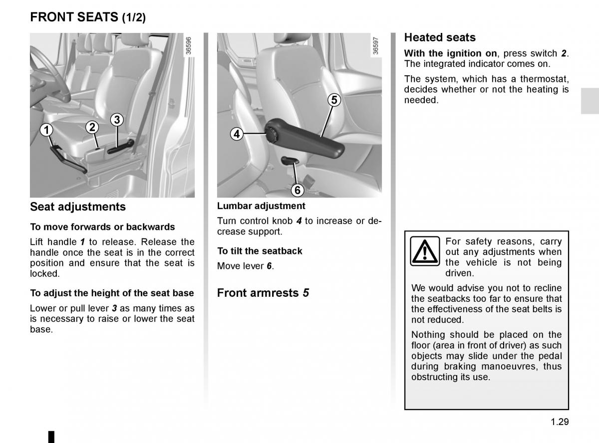 Renault Trafic III 3 owners manual / page 35