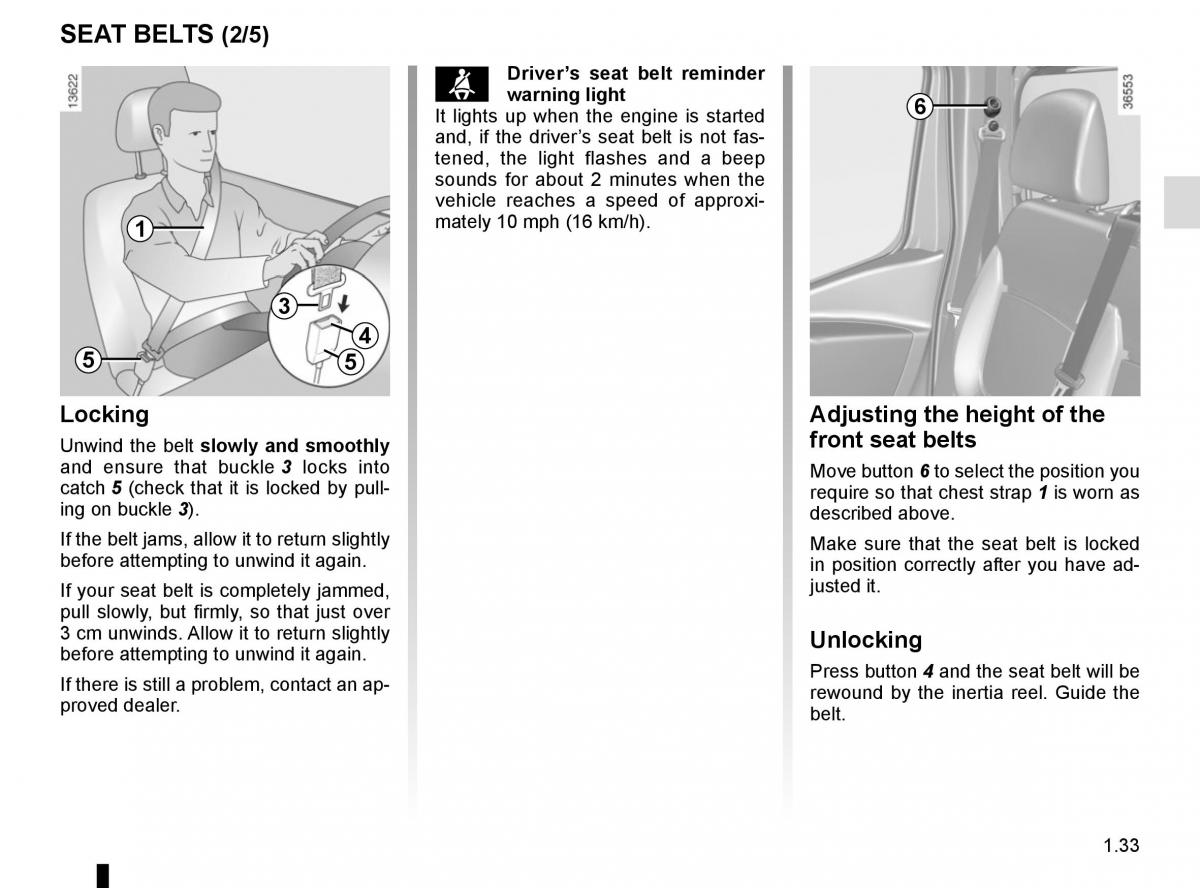 Renault Trafic III 3 owners manual / page 39