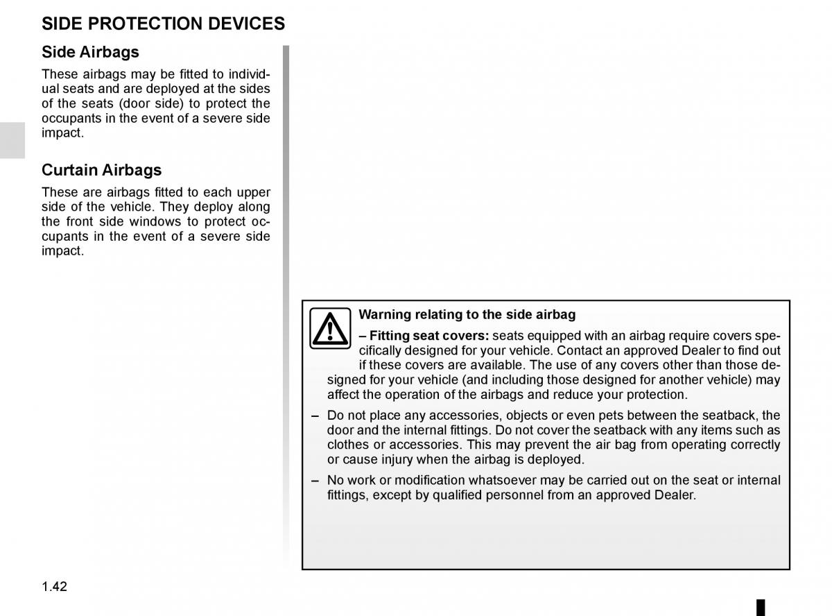 Renault Trafic III 3 owners manual / page 48