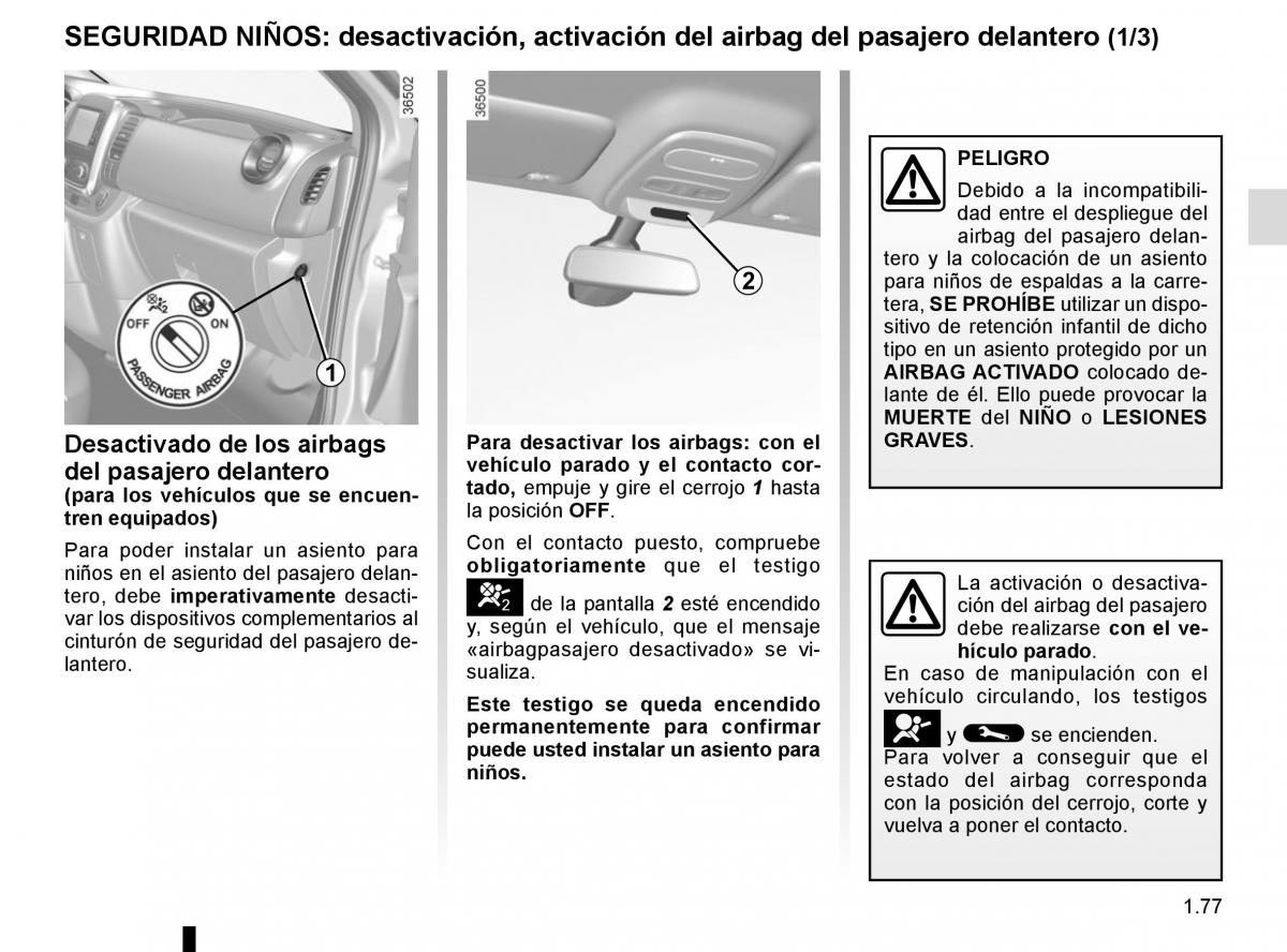 Renault Trafic III 3 manual del propietario / page 83