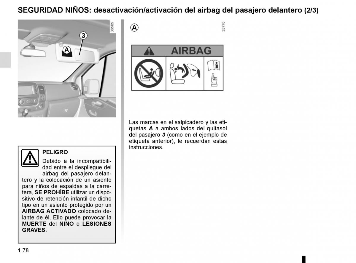 Renault Trafic III 3 manual del propietario / page 84