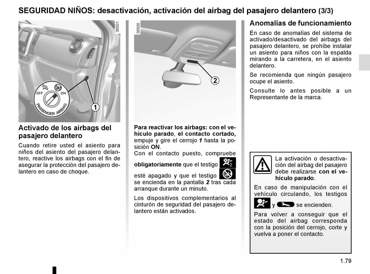 Renault Trafic III 3 manual del propietario / page 85