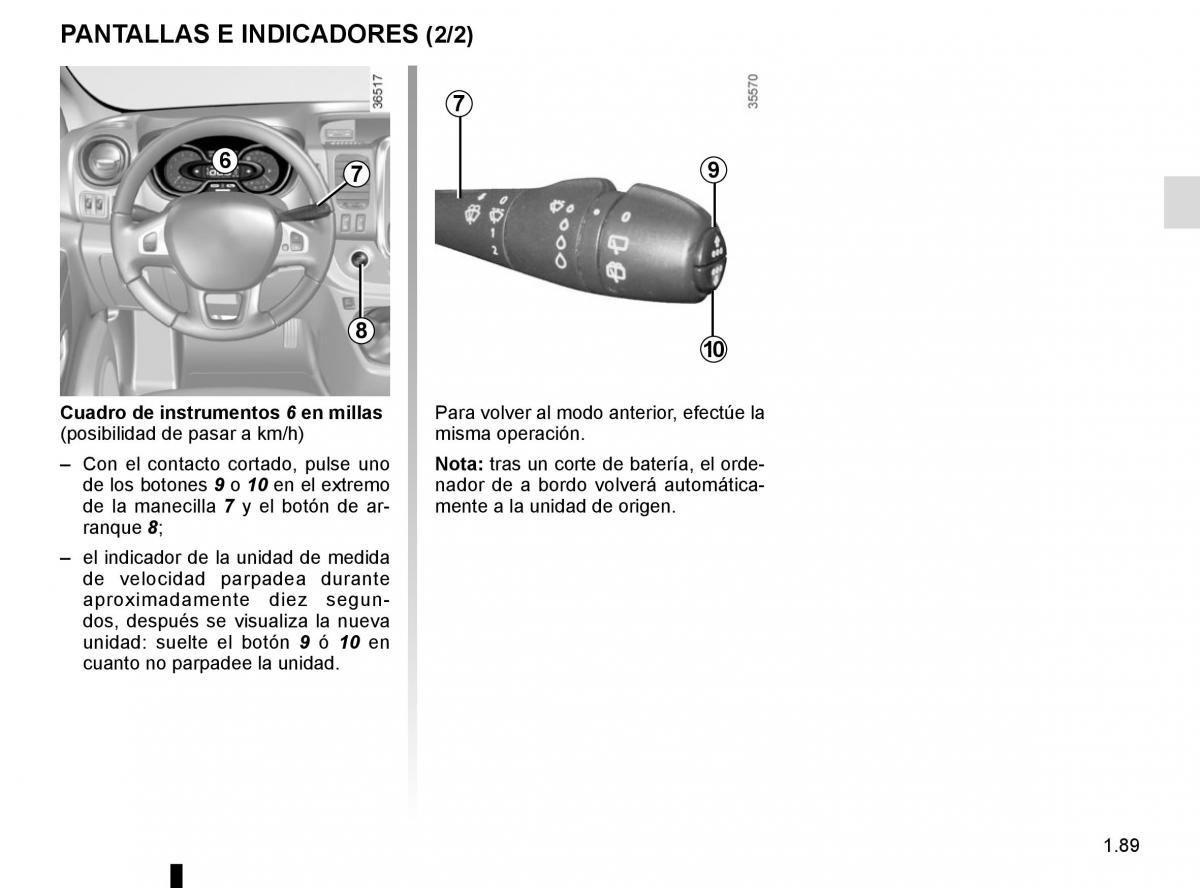 Renault Trafic III 3 manual del propietario / page 95