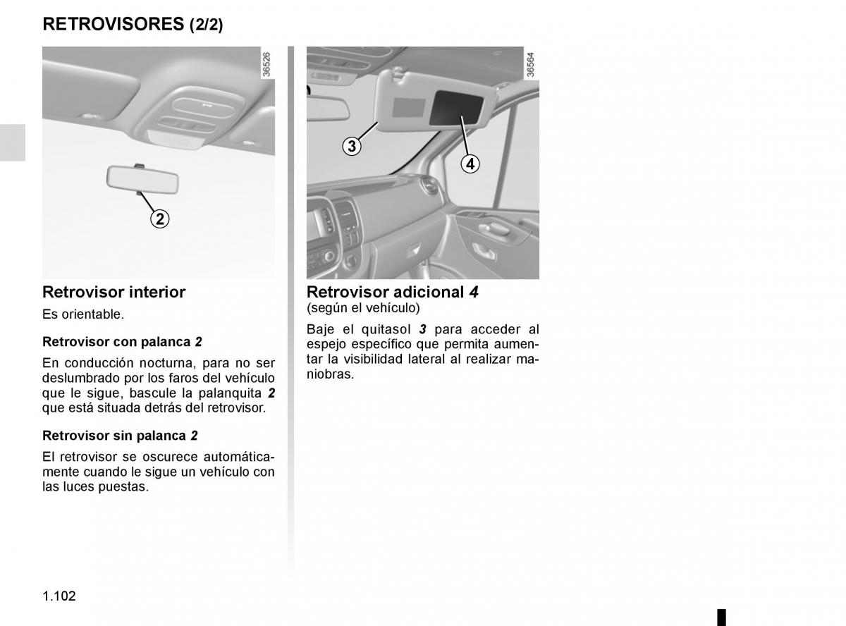 Renault Trafic III 3 manual del propietario / page 108