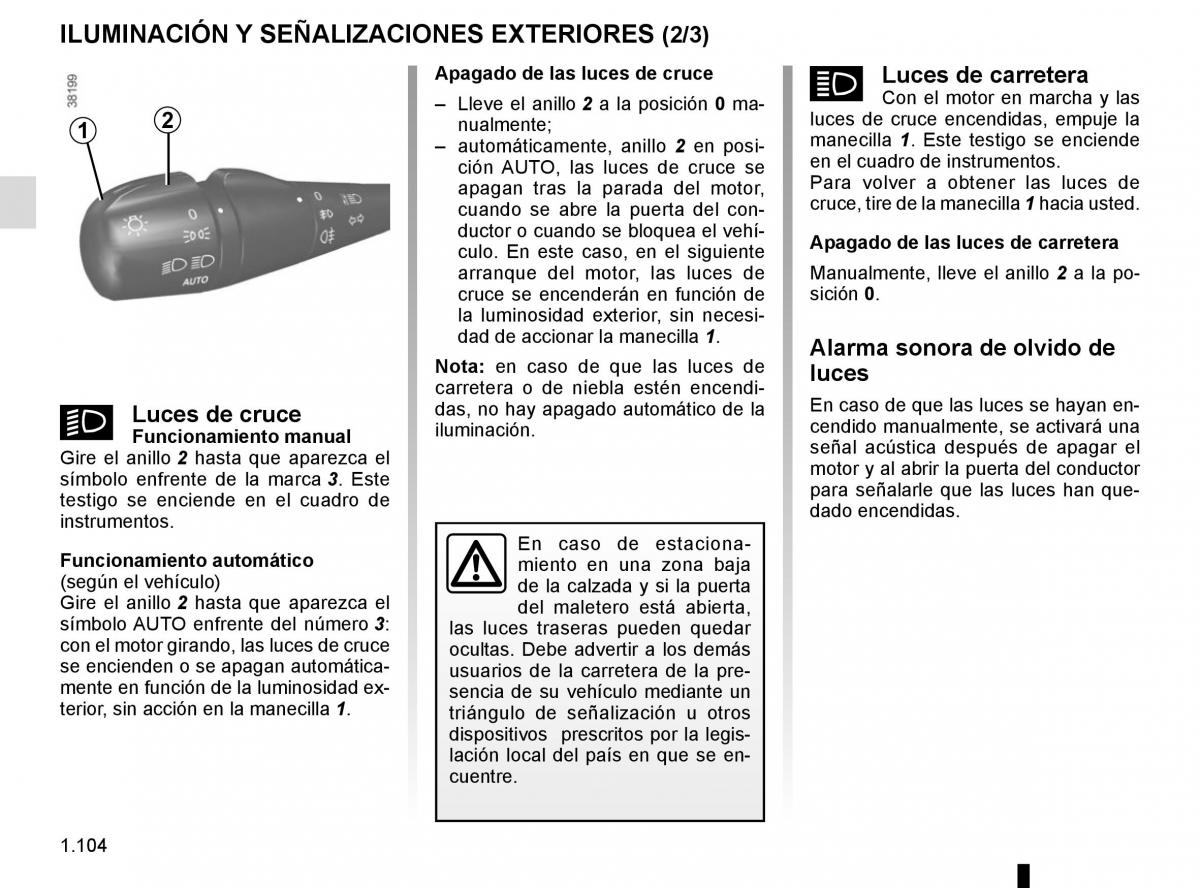 Renault Trafic III 3 manual del propietario / page 110