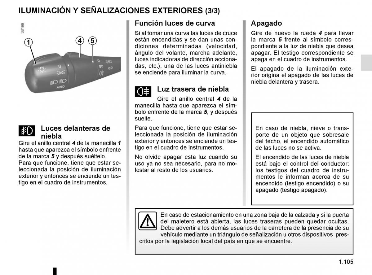 Renault Trafic III 3 manual del propietario / page 111