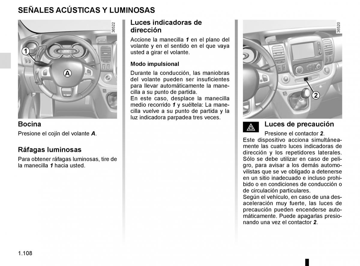 Renault Trafic III 3 manual del propietario / page 114