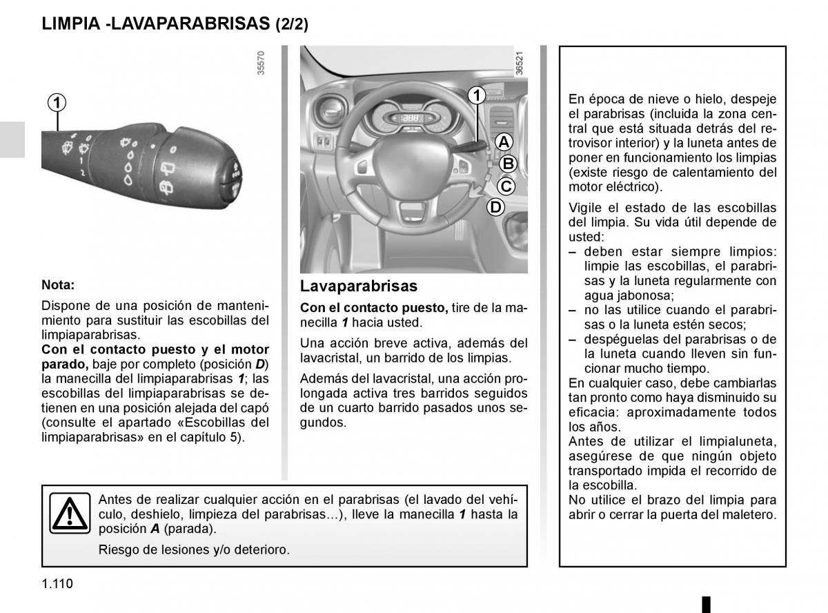 Renault Trafic III 3 manual del propietario / page 116