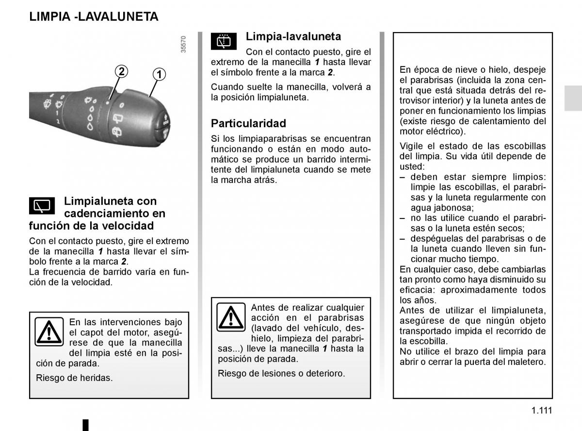 Renault Trafic III 3 manual del propietario / page 117