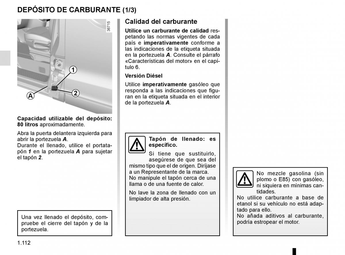 Renault Trafic III 3 manual del propietario / page 118