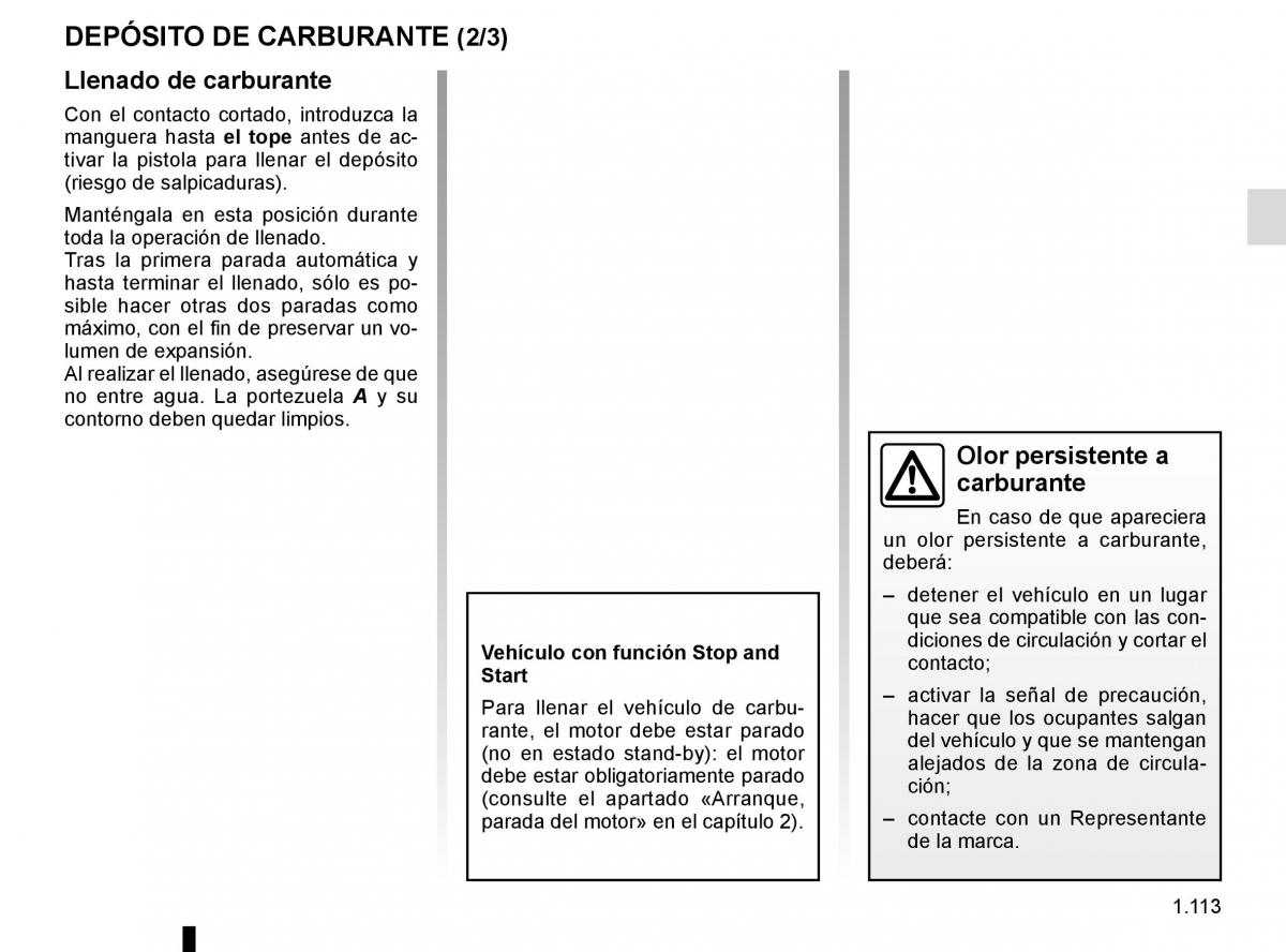 Renault Trafic III 3 manual del propietario / page 119