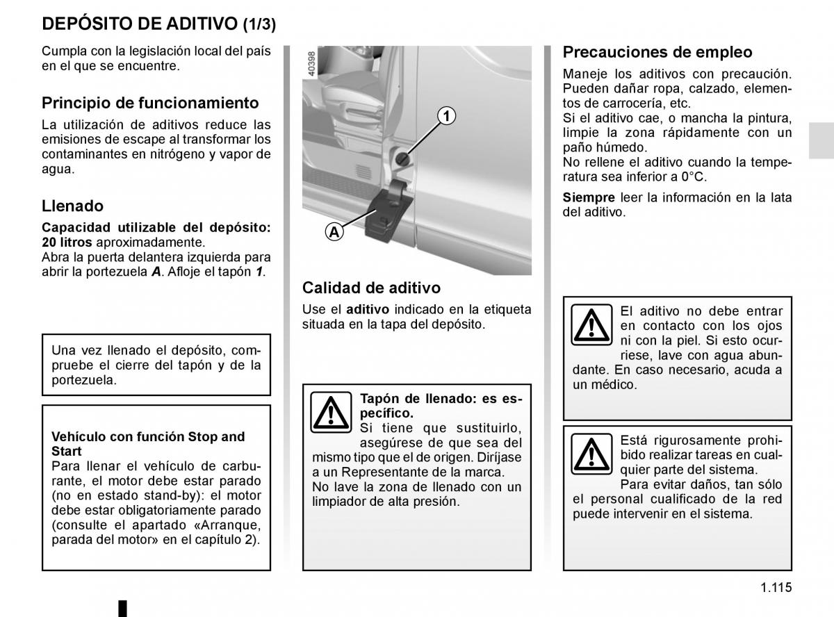 Renault Trafic III 3 manual del propietario / page 121