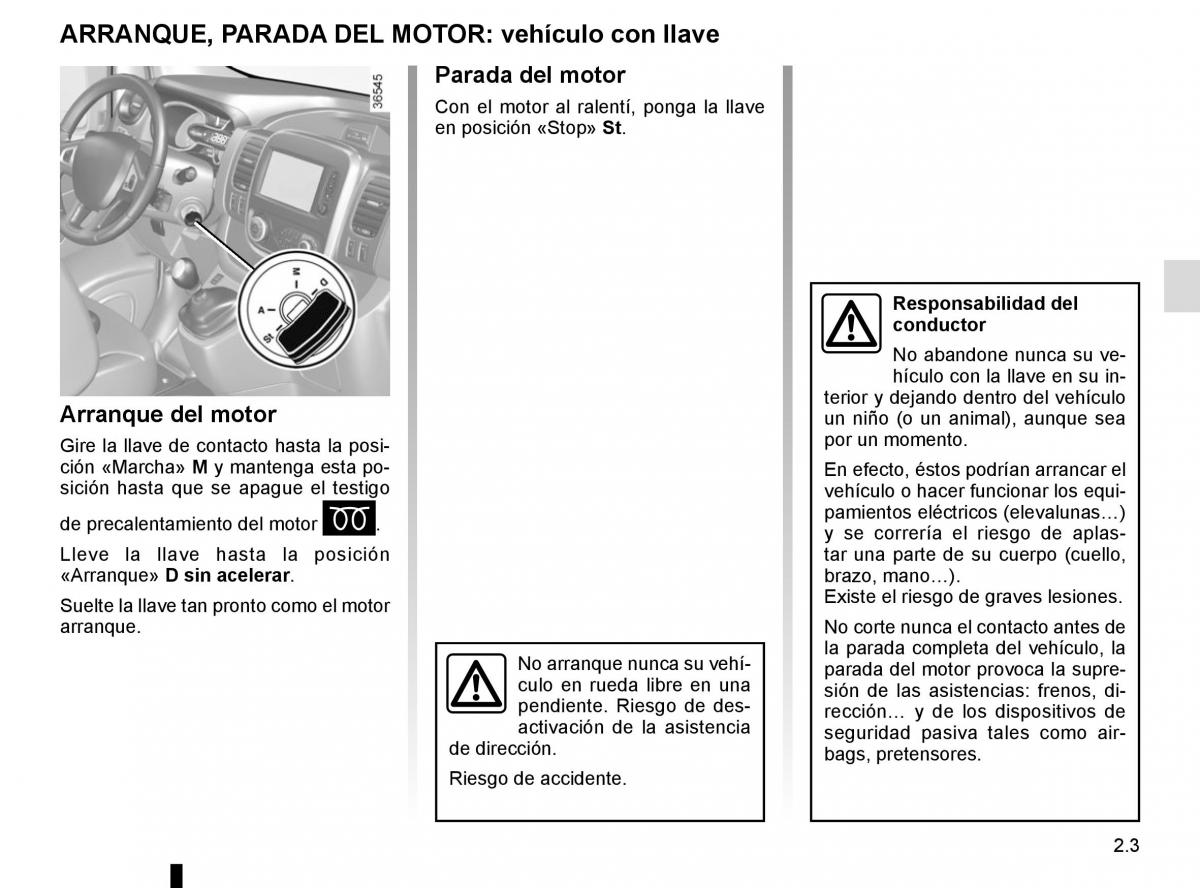 Renault Trafic III 3 manual del propietario / page 127