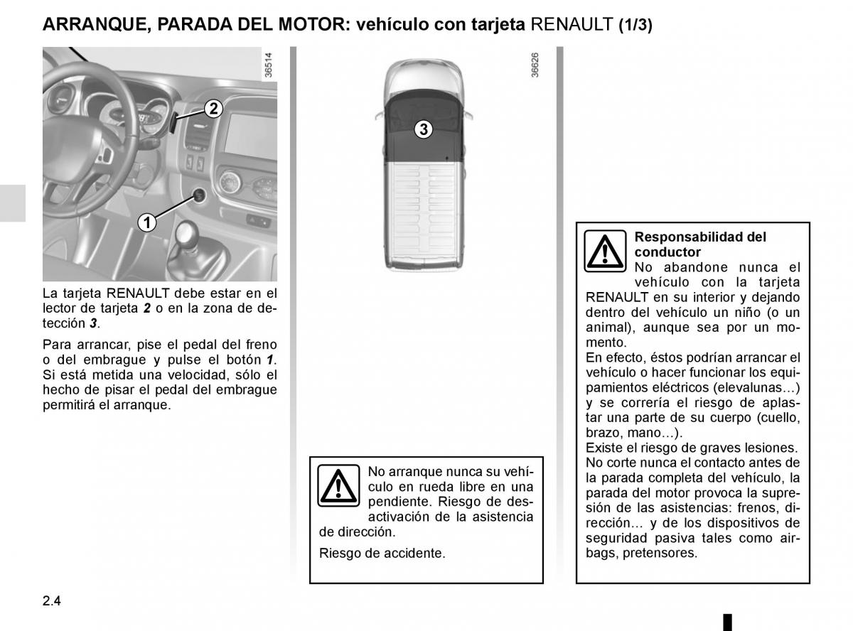 Renault Trafic III 3 manual del propietario / page 128