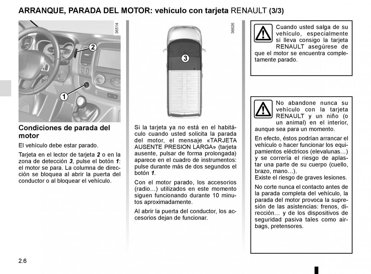 Renault Trafic III 3 manual del propietario / page 130