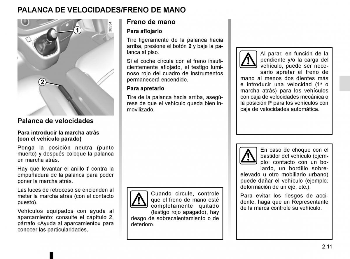 Renault Trafic III 3 manual del propietario / page 135