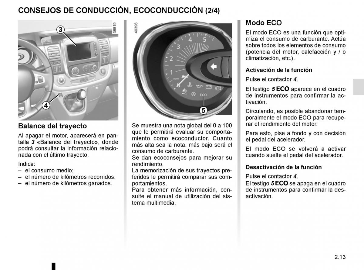 Renault Trafic III 3 manual del propietario / page 137