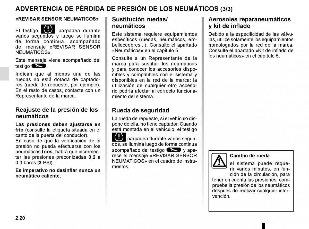 Renault Trafic III 3 manual del propietario / page 144