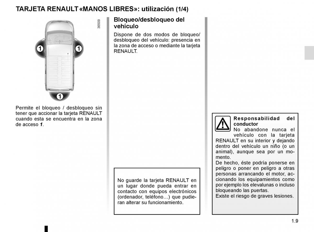 Renault Trafic III 3 manual del propietario / page 15