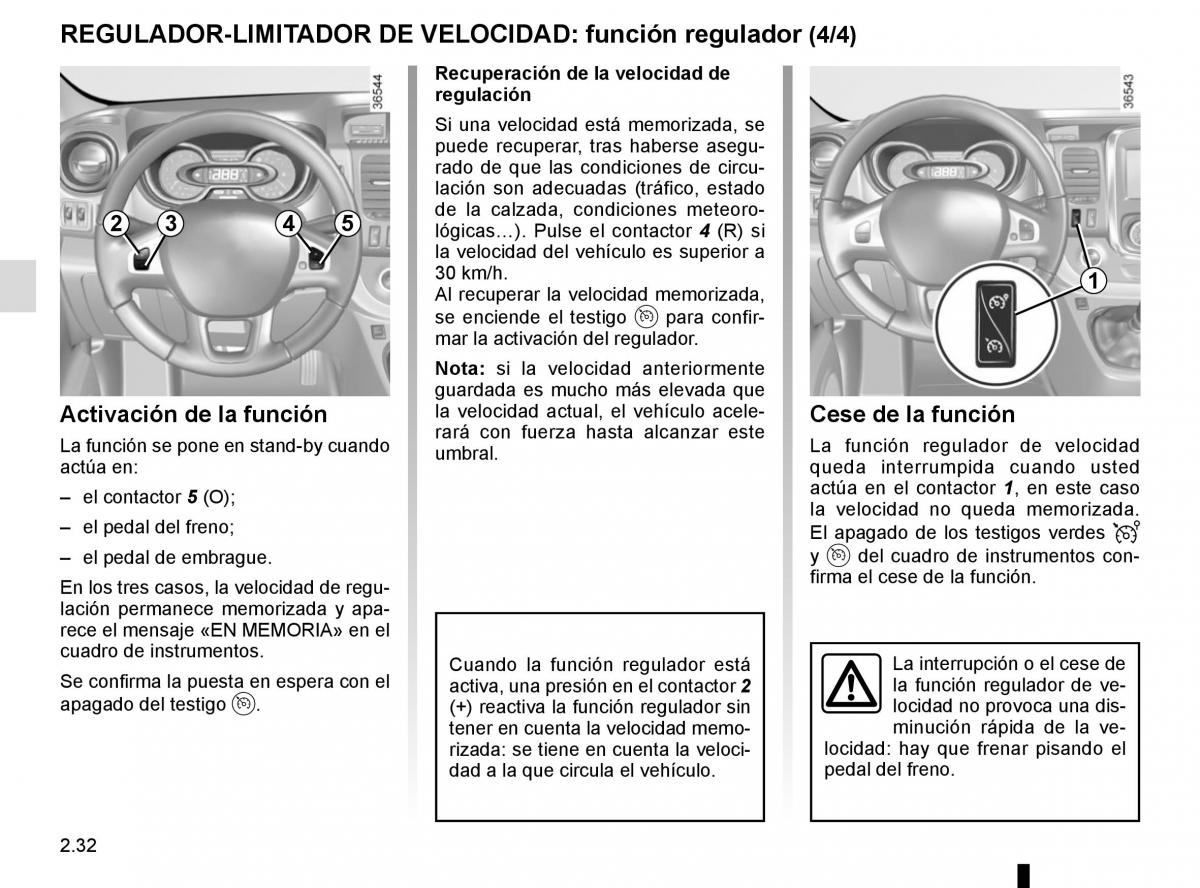 Renault Trafic III 3 manual del propietario / page 156