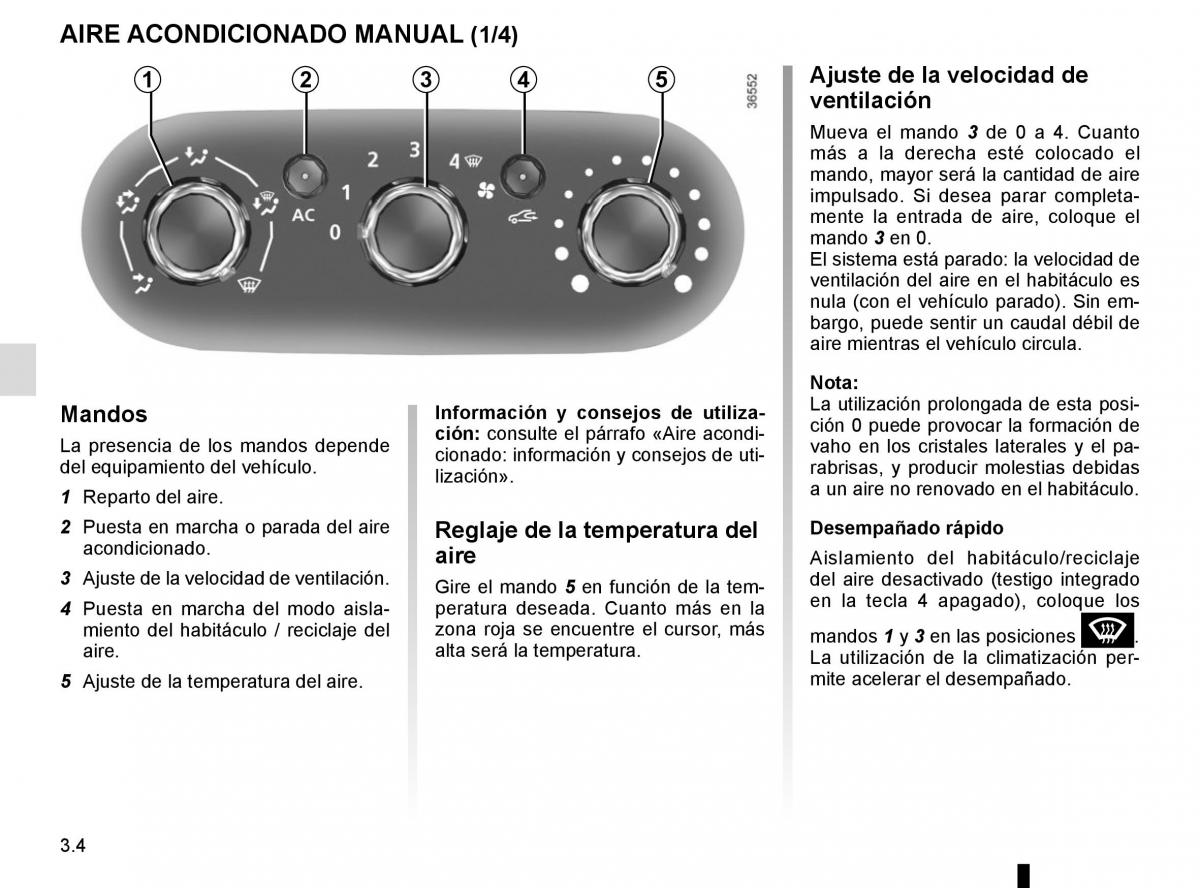 Renault Trafic III 3 manual del propietario / page 166