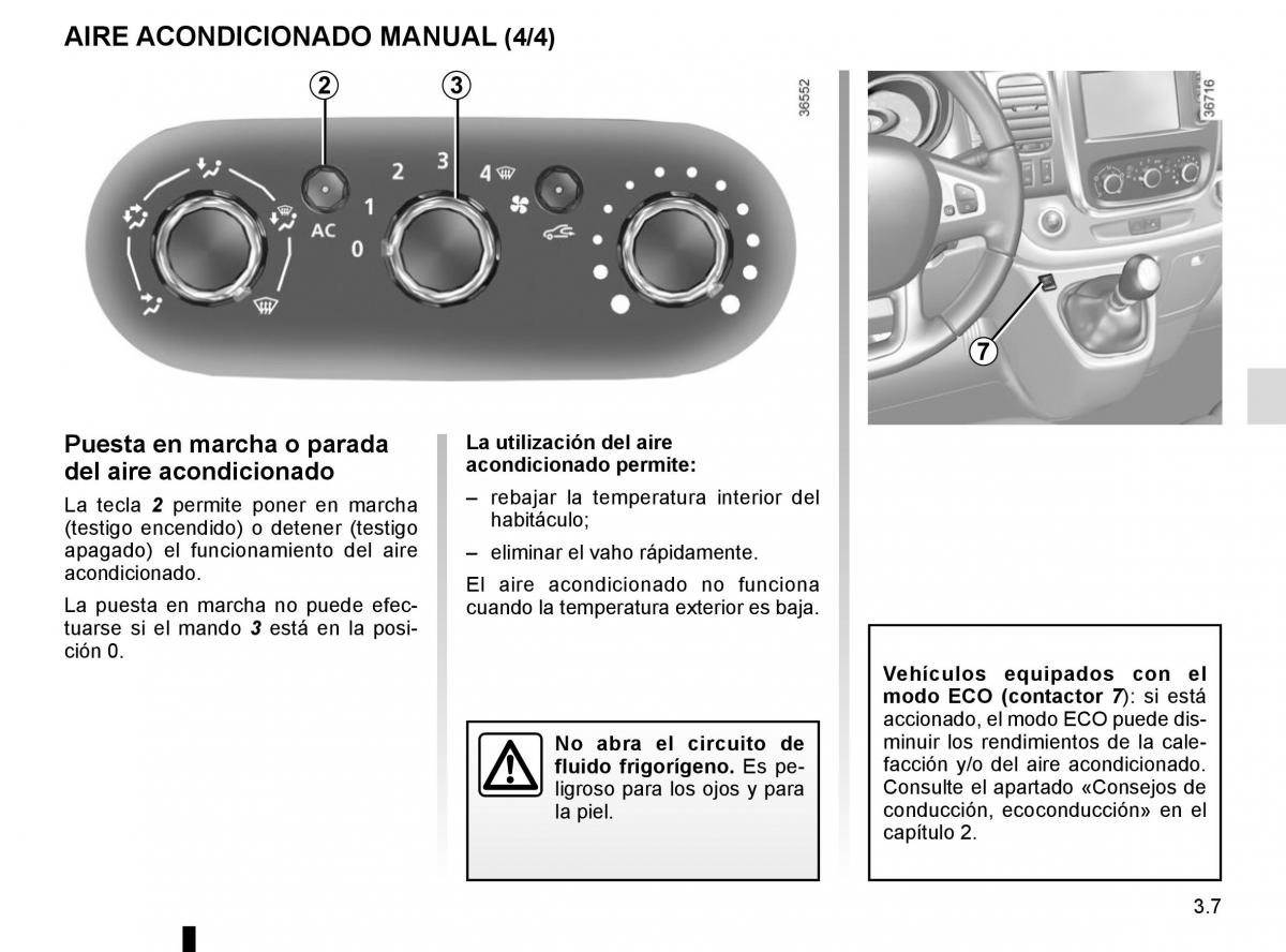 Renault Trafic III 3 manual del propietario / page 169