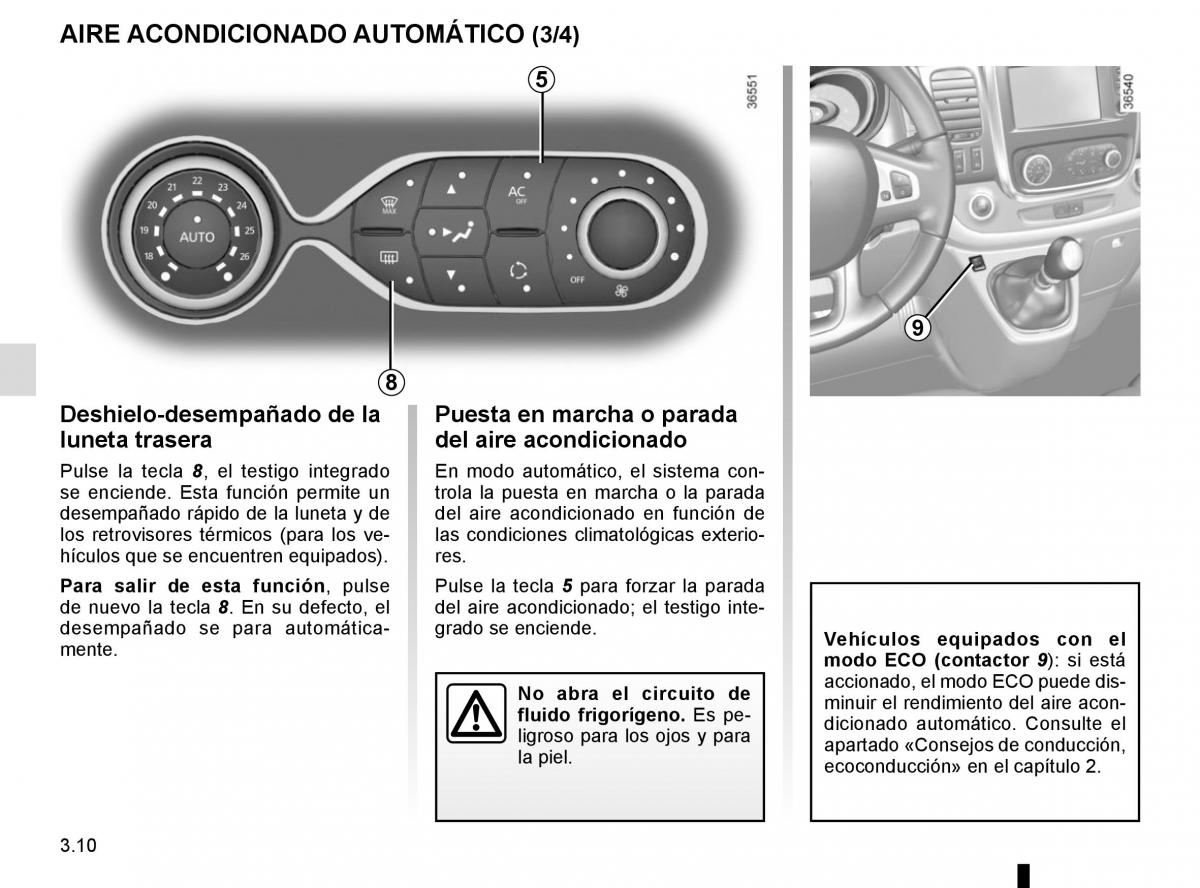 Renault Trafic III 3 manual del propietario / page 172