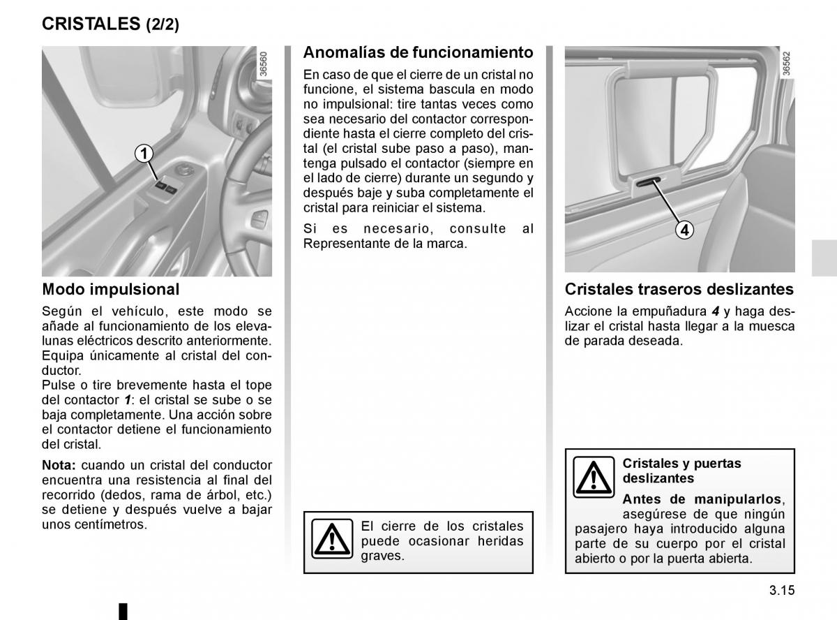 Renault Trafic III 3 manual del propietario / page 177