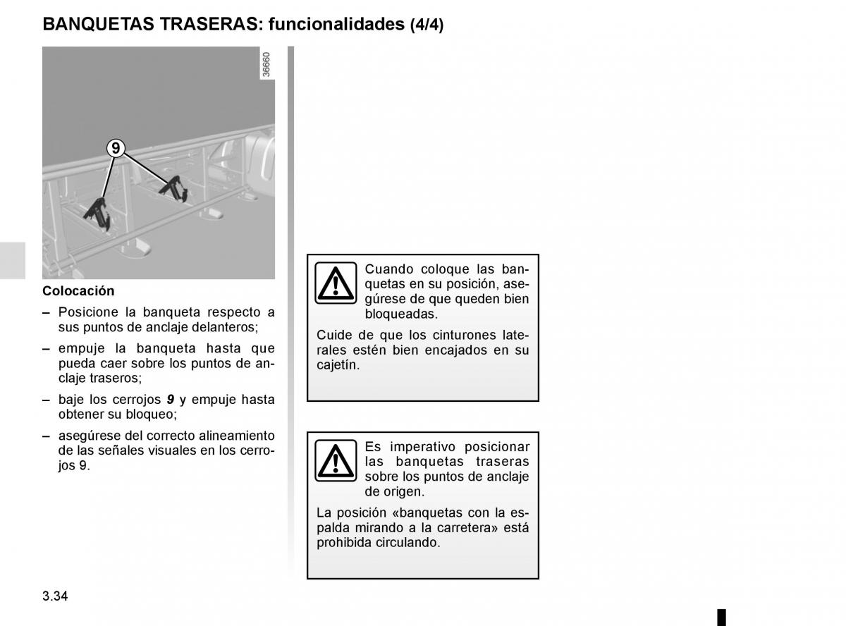 Renault Trafic III 3 manual del propietario / page 196