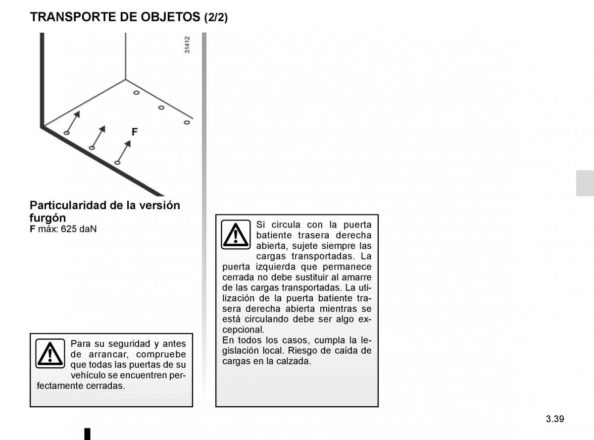 Renault Trafic III 3 manual del propietario / page 201