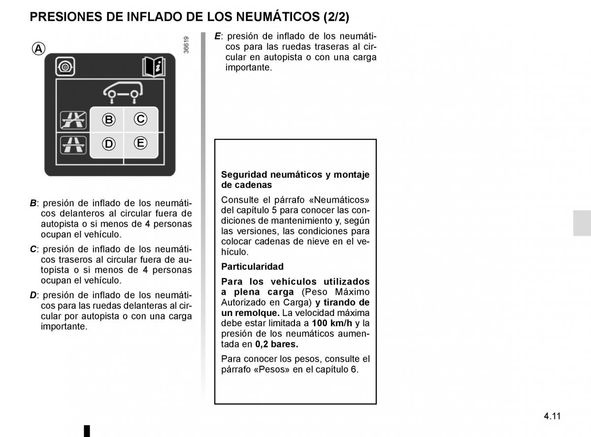 Renault Trafic III 3 manual del propietario / page 215