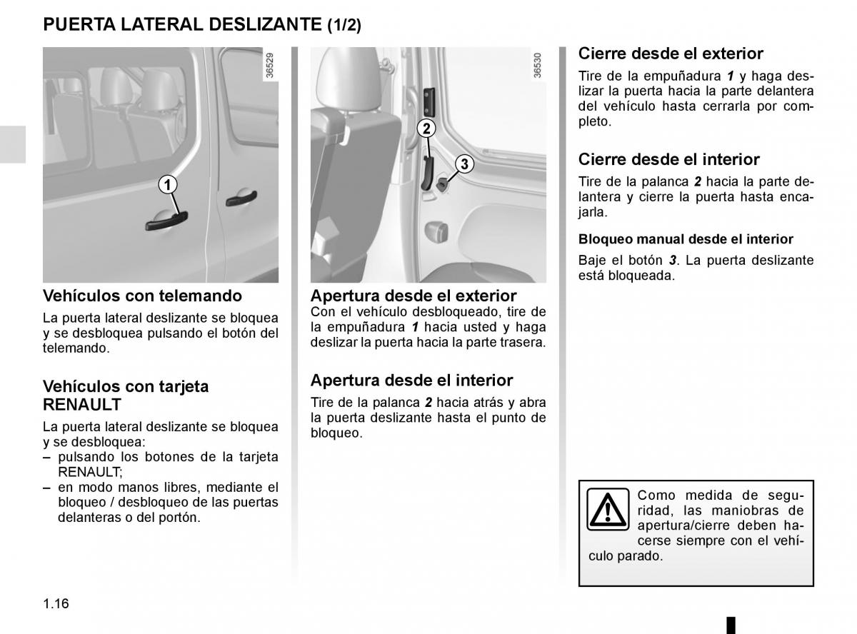 Renault Trafic III 3 manual del propietario / page 22