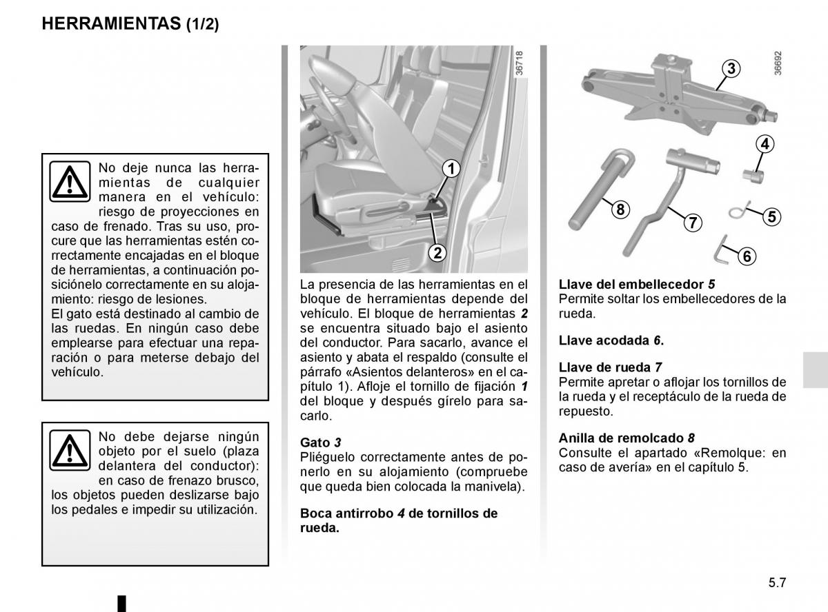 Renault Trafic III 3 manual del propietario / page 227