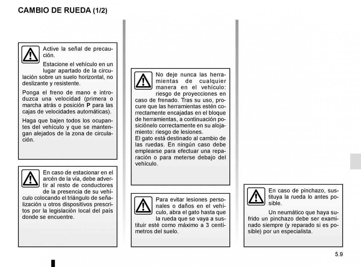 Renault Trafic III 3 manual del propietario / page 229