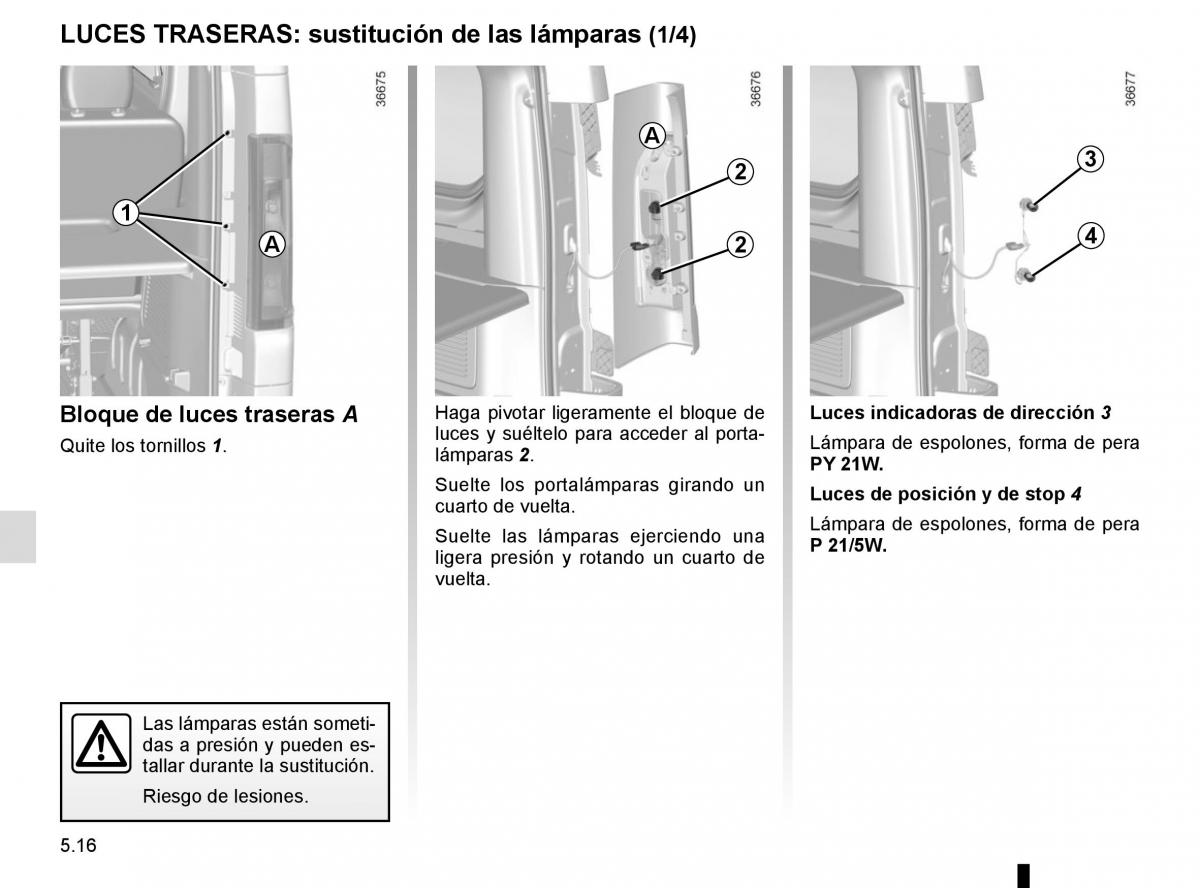 Renault Trafic III 3 manual del propietario / page 236