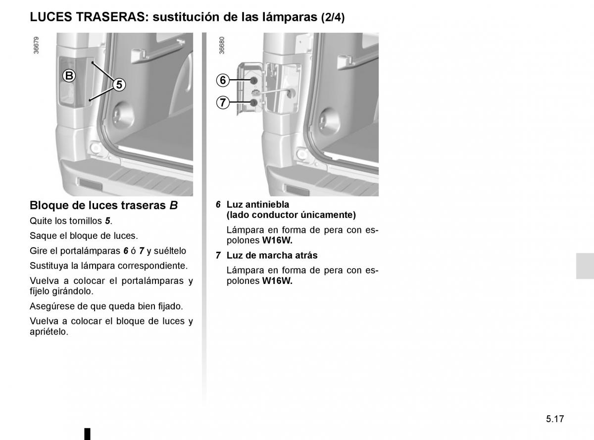 Renault Trafic III 3 manual del propietario / page 237