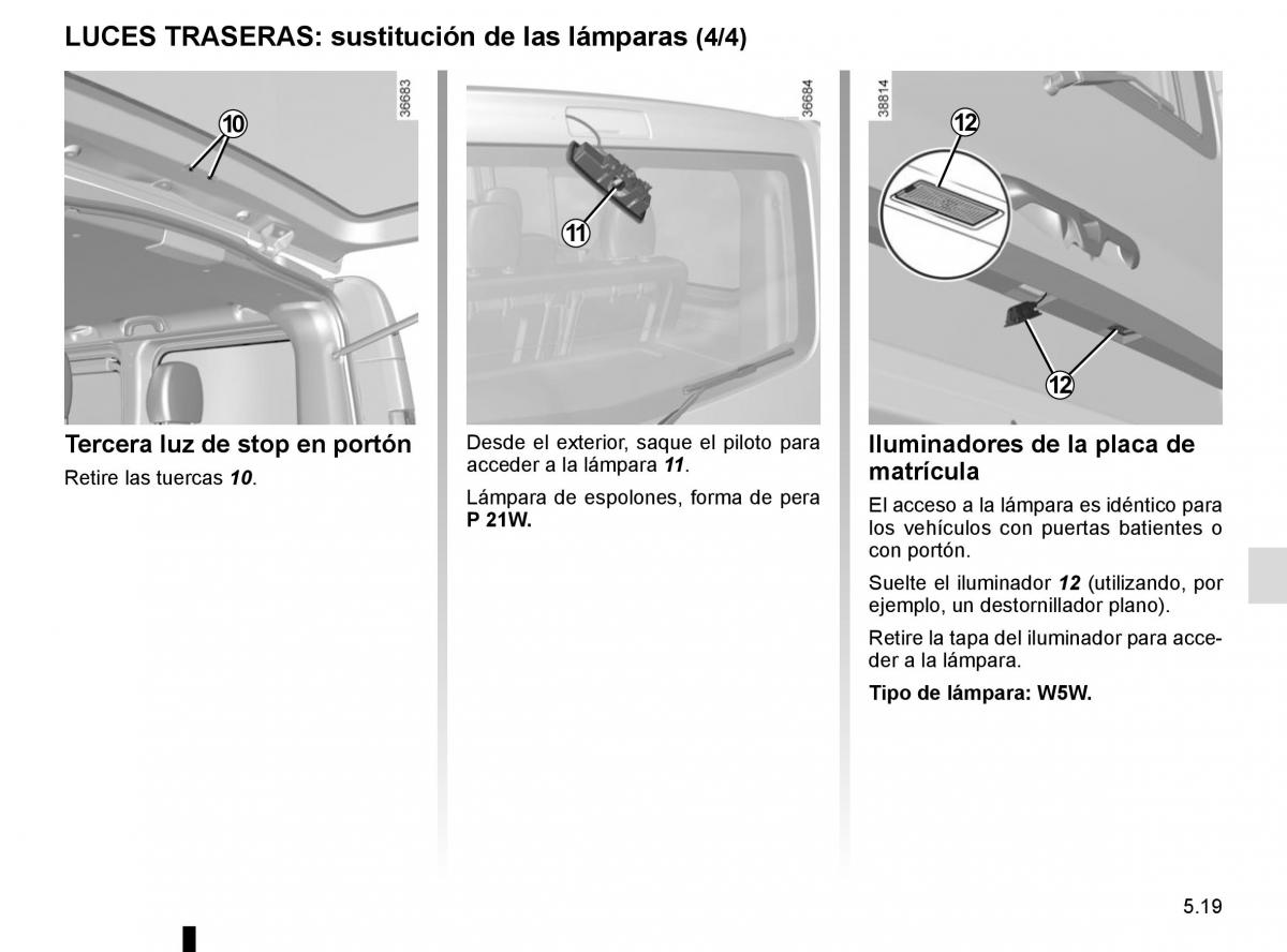 Renault Trafic III 3 manual del propietario / page 239