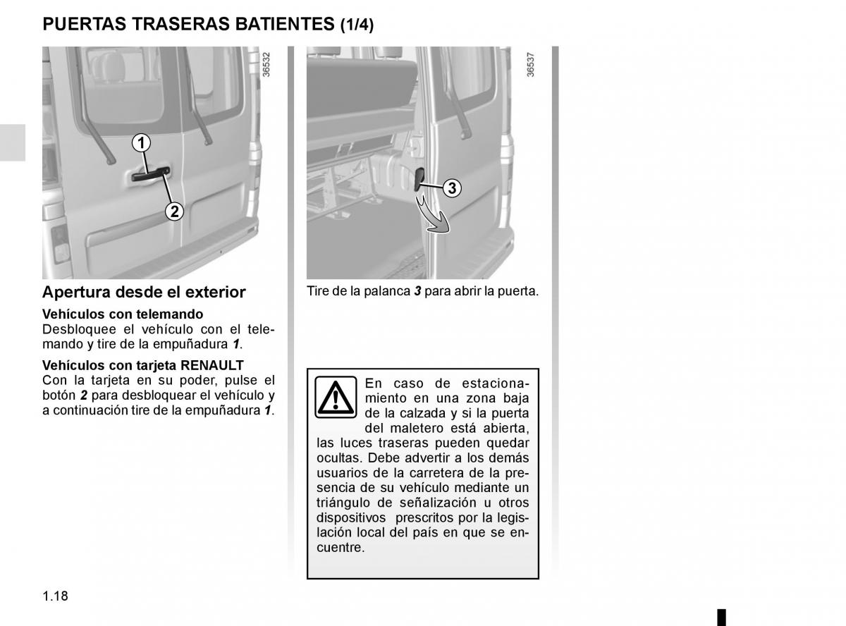 Renault Trafic III 3 manual del propietario / page 24