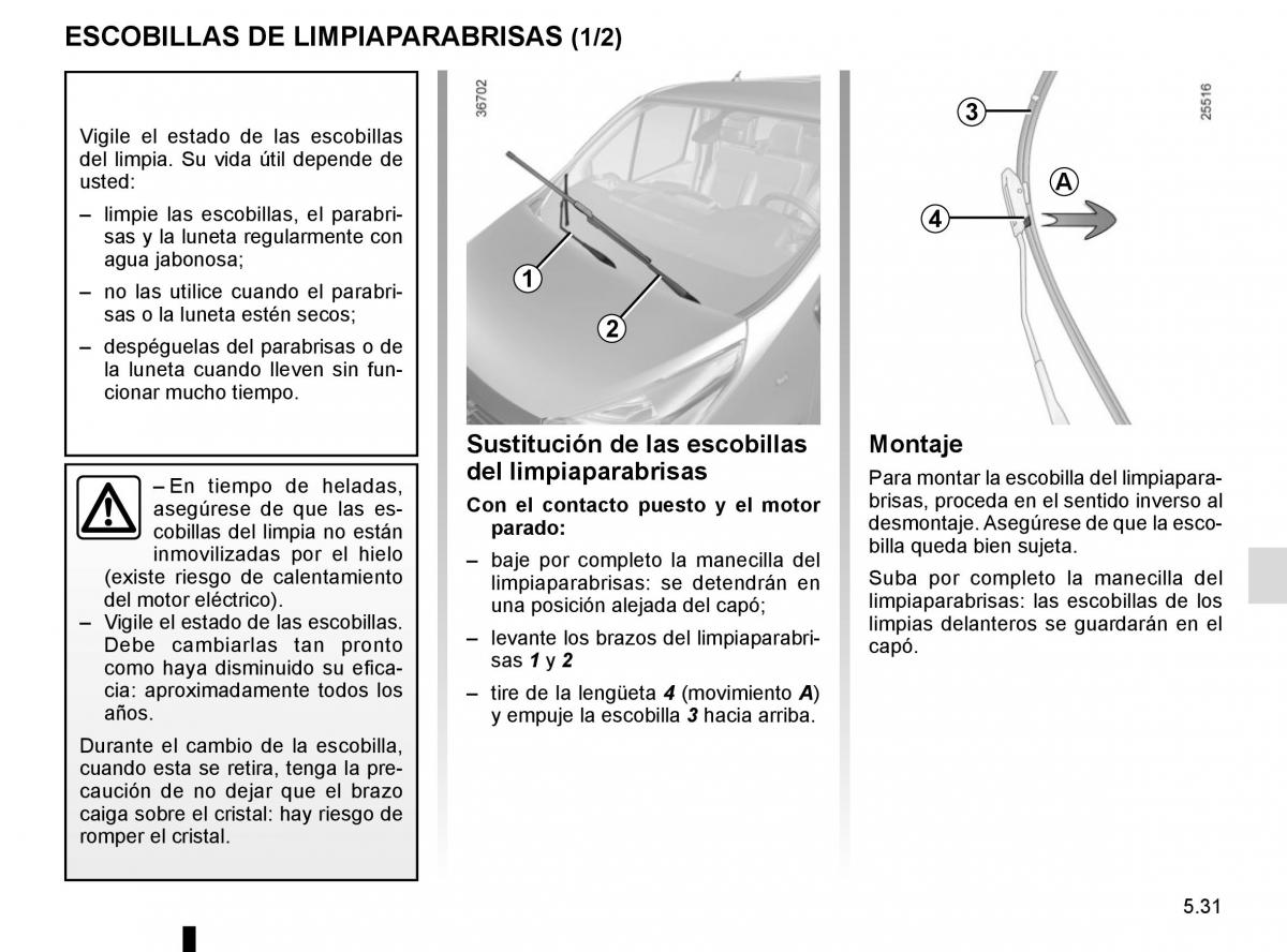 Renault Trafic III 3 manual del propietario / page 251